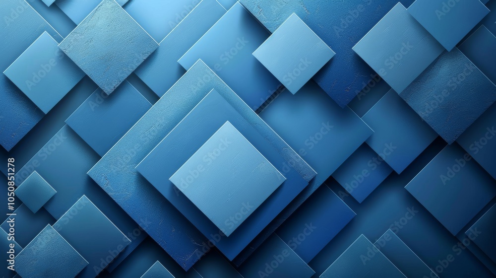 Abstract geometric squares on a gradient blue background, vector Abstract geometric squares on a gradient blue background, vector