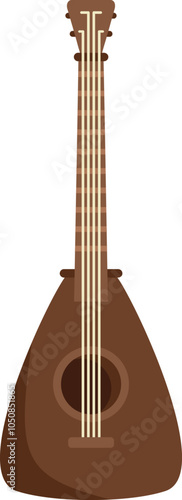 Brown lute, a stringed musical instrument, often used in medieval and renaissance music