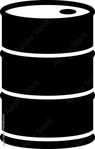 Metal barrel icon in flat style.