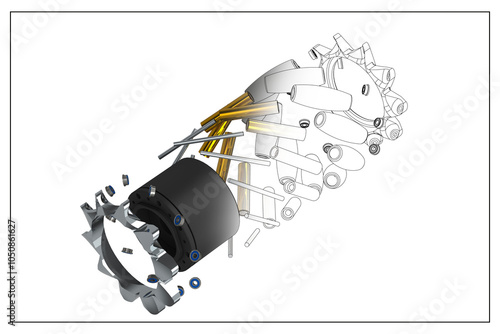 Advanced Mecanum Wheel Design for Precision Robotic Mobility. photo