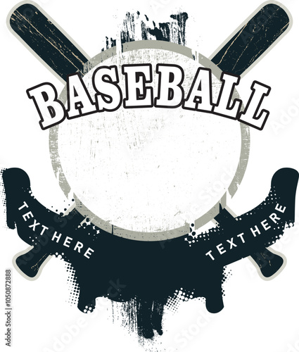 grunge baseball shield