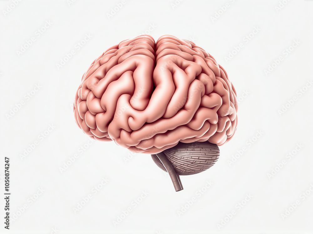 A 3D illustration depicting a human brain, showcasing its intricate structure and neural connections. A 3D illustration depicting a human brain, showcasing its intricate structure and neural connections.