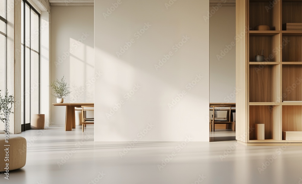 Mock-up of white wall in modern office interior, empty space for your content Mock-up of white wall in modern office interior, empty space for your content
