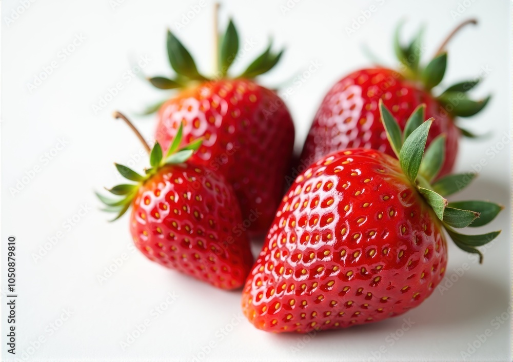 Strawberries on a white background. Shallow dof. Strawberries on a white background. Shallow dof.