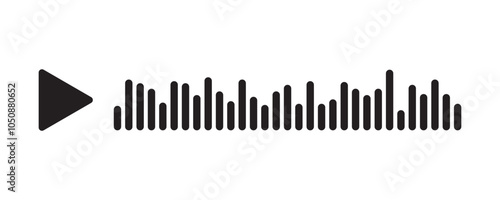 Voice message and audio chat wave icon, record chat button, online voice chat with sound wave icon vector illustration.