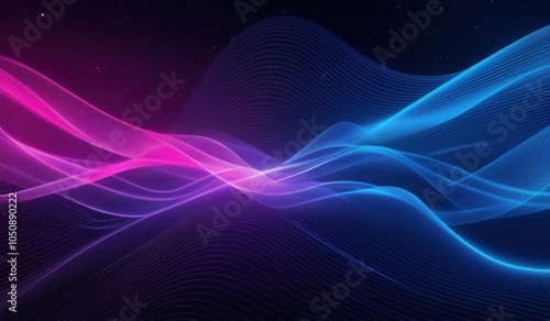 Wallpaper Mural a close up of a blue and pink wave on a black background Torontodigital.ca