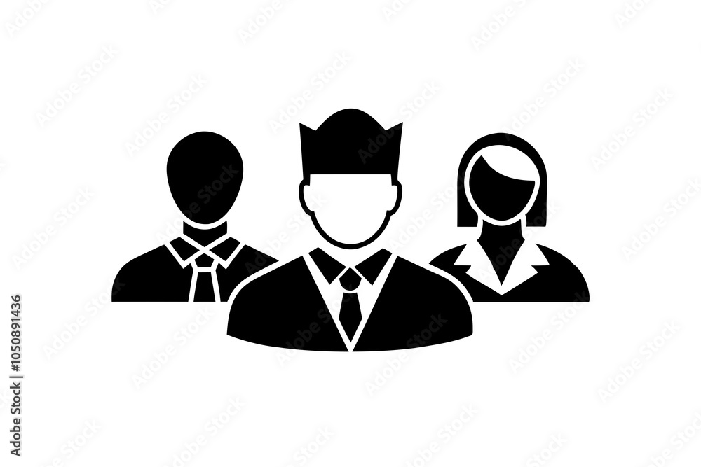 Set of Different professions avatars icons silhouette illustration.on white. Set of Different professions avatars icons silhouette illustration.on white.