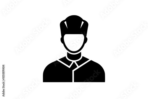 Set of Different professions avatars icons silhouette illustration.on white.