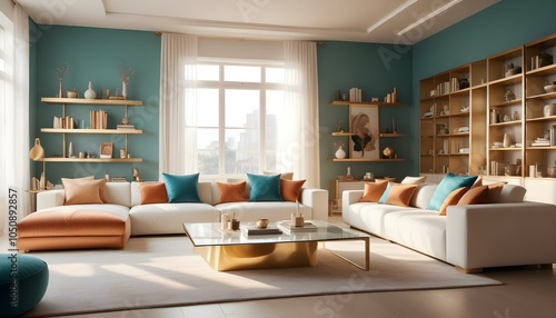 Wallpaper Mural Photo interior modern design room 3d illustration Torontodigital.ca