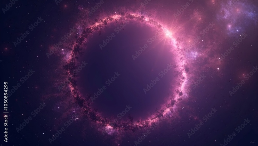 Cosmic purple background with swirling galaxies and stars Cosmic purple background with swirling galaxies and stars