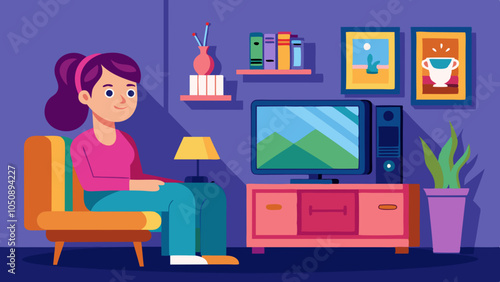 person watching tv
