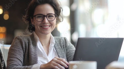 The digital world of Middle Eastern women entrepreneurs and Latin investors: The charm and strategy of focusing on work, banking, using computer analytics, and surfing the Internet at an office desk.