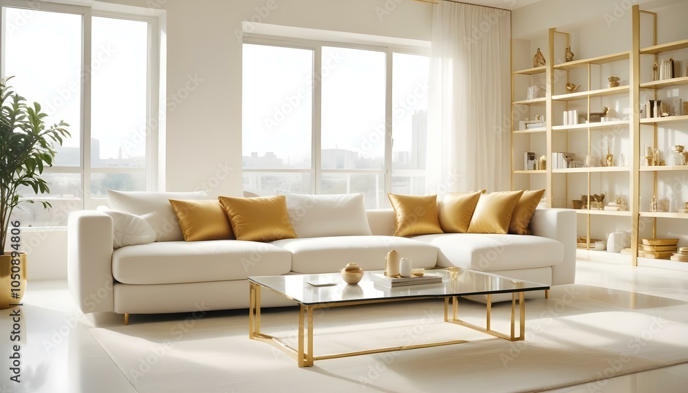 Fototapeta premium Photo interior modern design room 3d illustration