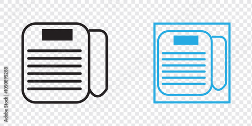 Newspaper icon. Newspaper icon vector on PNG background.