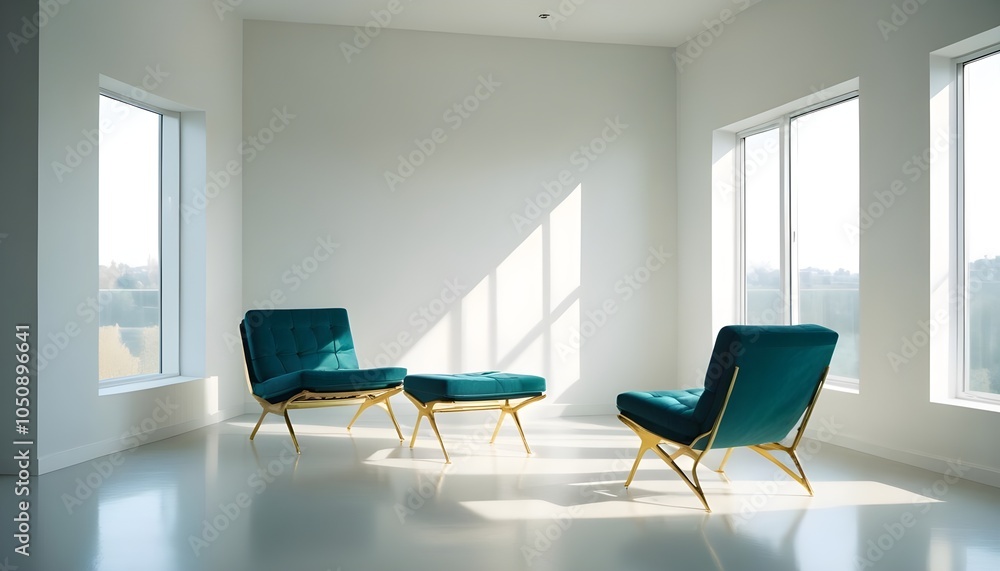 Photo interior modern design room 3d illustration Photo interior modern design room 3d illustration