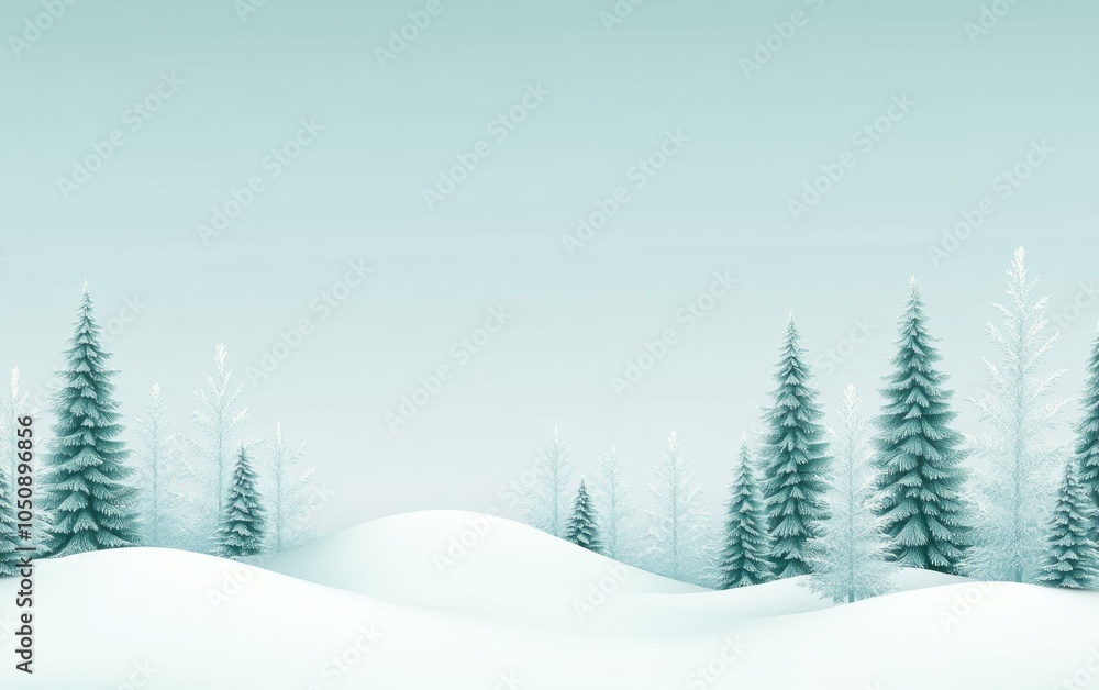 Snow-covered trees in a tranquil winter forest under a clear blue sky, creating a serene natural scene. Snow-covered trees in a tranquil winter forest under a clear blue sky, creating a serene natural scene.