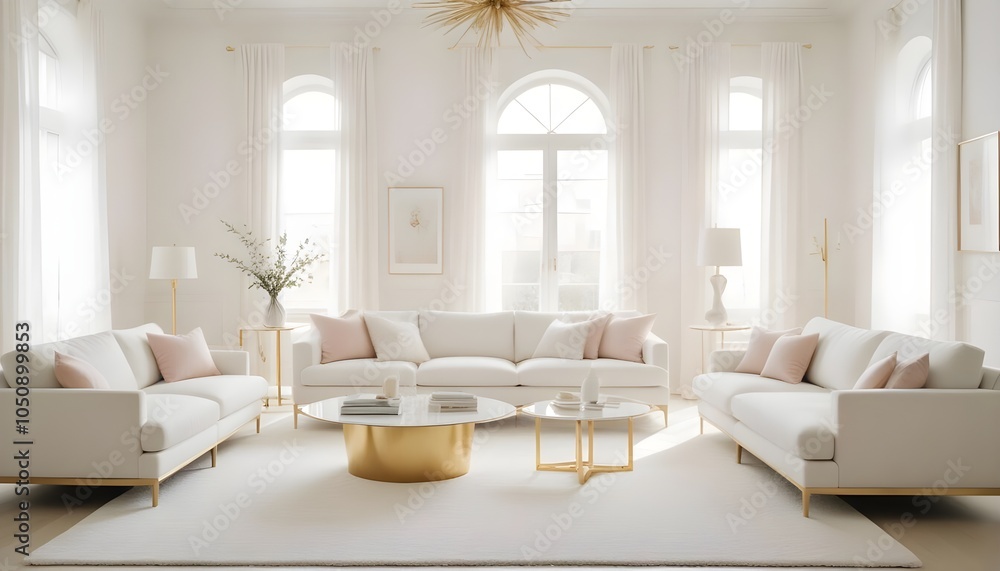 Fototapeta premium Photo interior modern design room 3d illustration