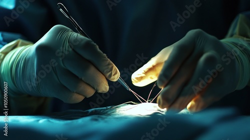 Surgical Suturing: Precision and Focus in the Operating Room