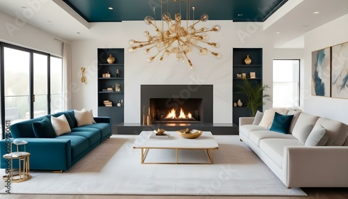 Wallpaper Mural Photo interior modern design room 3d illustration Torontodigital.ca