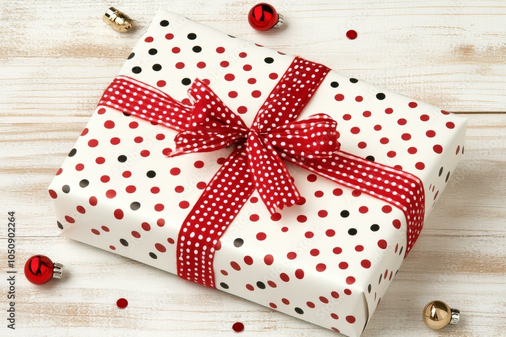 A white gift box adorned with a vibrant red ribbon and a perfectly tied red bow, isolated on white. A white gift box adorned with a vibrant red ribbon and a perfectly tied red bow, isolated on white.