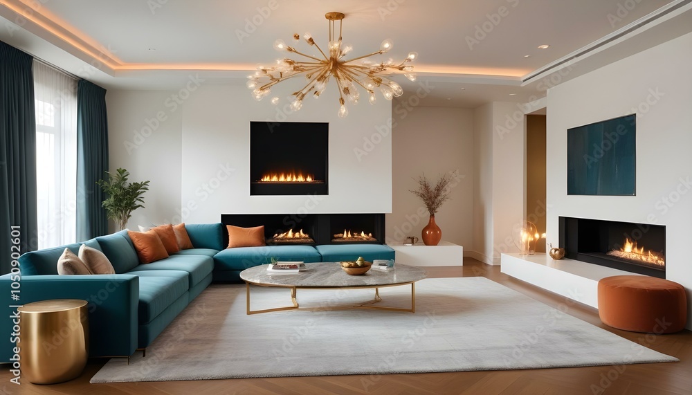 Photo interior modern design room 3d illustration Photo interior modern design room 3d illustration