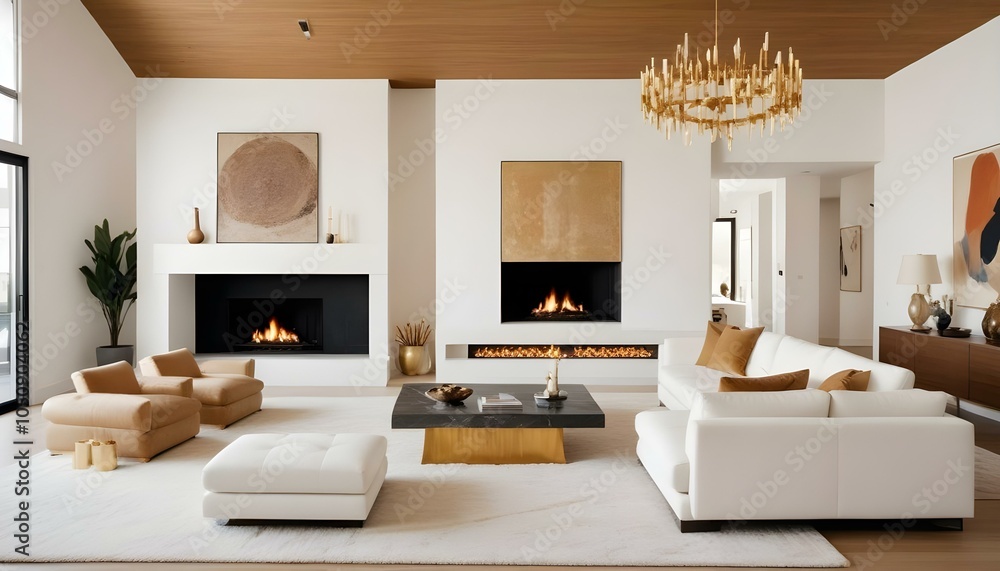 Fototapeta premium Photo interior modern design room 3d illustration