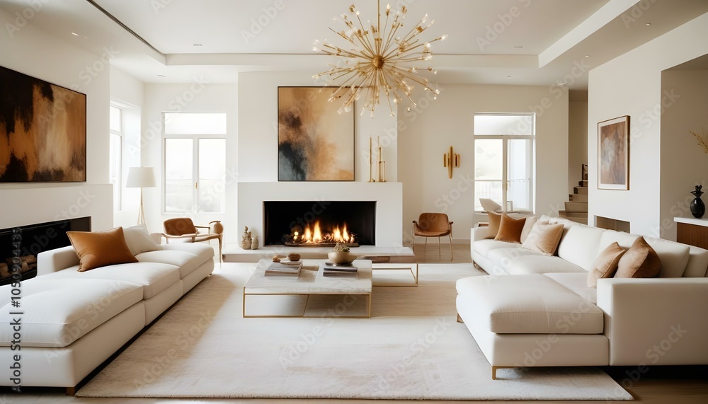 Fototapeta premium Photo interior modern design room 3d illustration