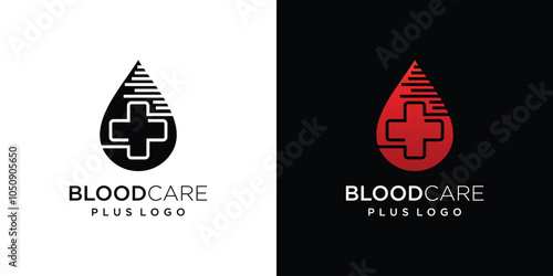 blood care logo vector template.blood care logo icon