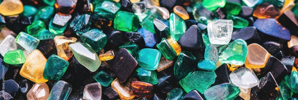 Obraz premium ジュエリーデザインやクラフトプロジェクトのためのカラフルな研磨された宝石