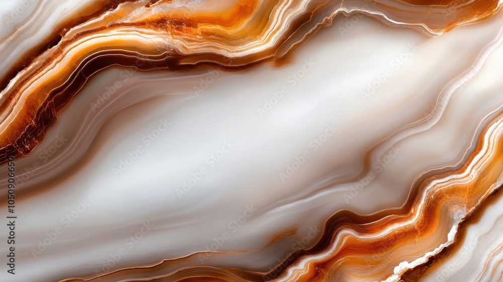 A stunning visual of abstract swirls in orange and white, mimicking marble texture and exuding a sense of dynamic movement, warmth, and sophisticated design.