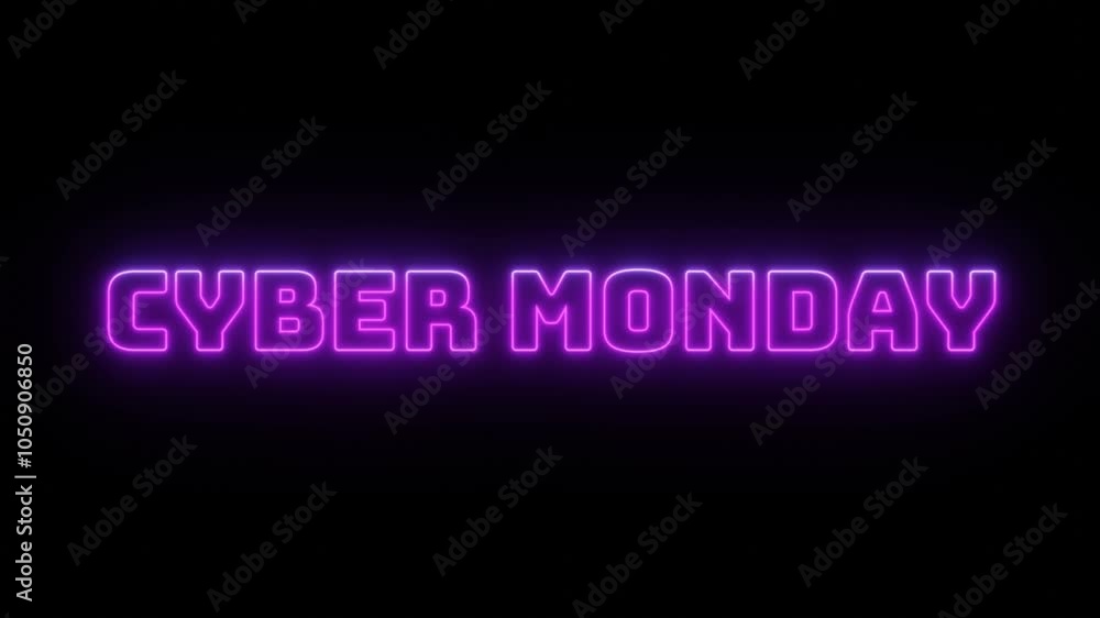 Purle and blue cyber monday retro neon text loop animation Purle and blue cyber monday retro neon text loop animation