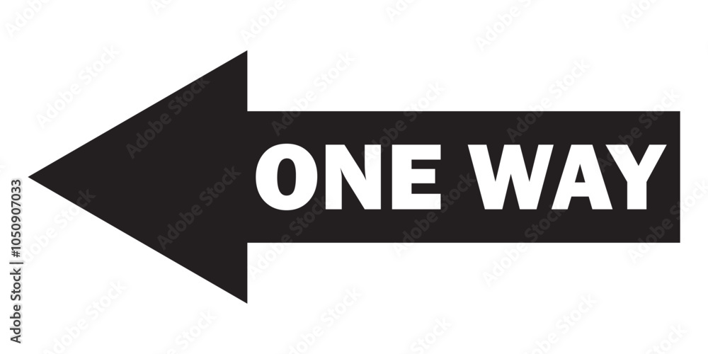one way arrow icon on a white background. vector illustration. one way arrow icon on a white background. vector illustration.