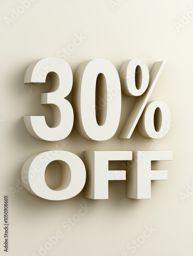 thirty 30 percent off, tag, 30%, 3d render of a symbol