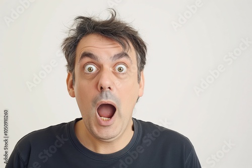 Surprised Man Expressing Shock