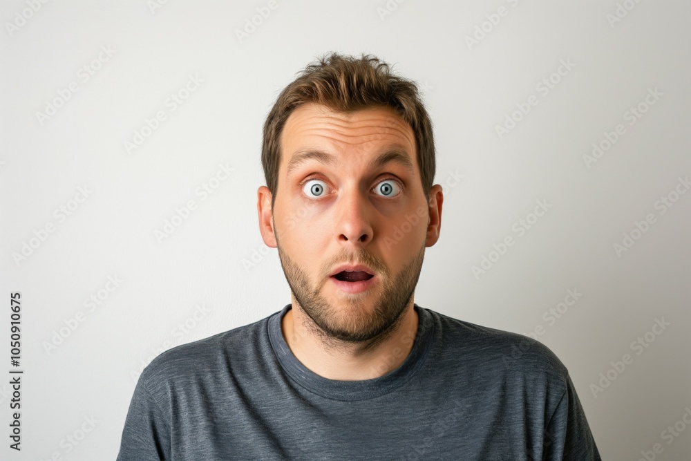 Surprised Man with Expressive Reaction Surprised Man with Expressive Reaction