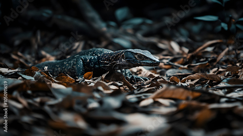 The Hunting Techniques of the Borneo Earless Monitor: A Glimpse into Nature's Raw Predatory Skills photo