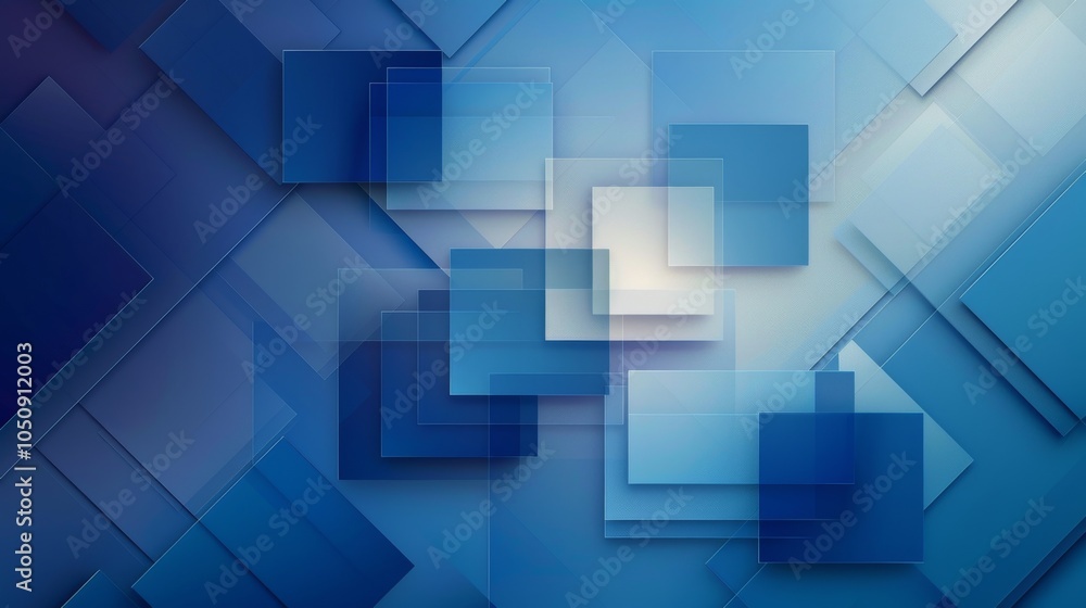 Abstract geometric squares on a gradient blue background, vector Abstract geometric squares on a gradient blue background, vector