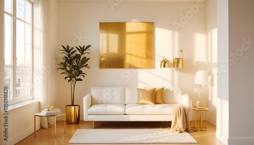 Photo interior modern design room 3d illustration