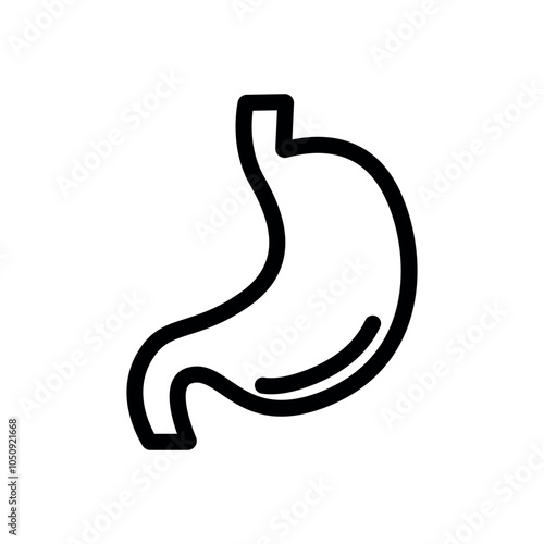 Stomach icon line vector design