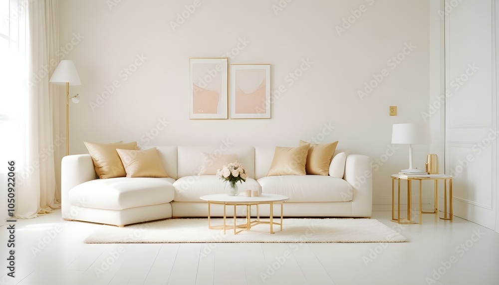 Fototapeta premium Photo interior modern design room 3d illustration