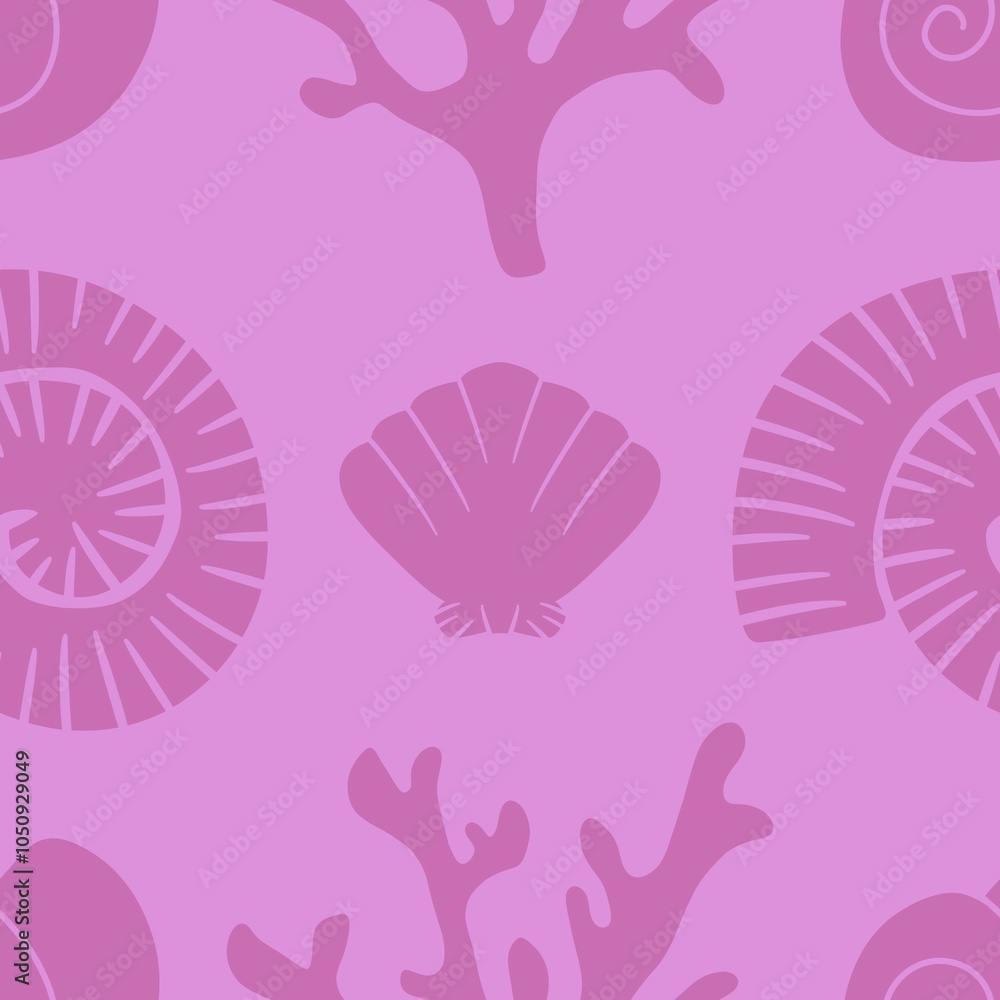 Ocean seamless sea shell and coral pattern for wrapping paper and kids clothes Ocean seamless sea shell and coral pattern for wrapping paper and kids clothes