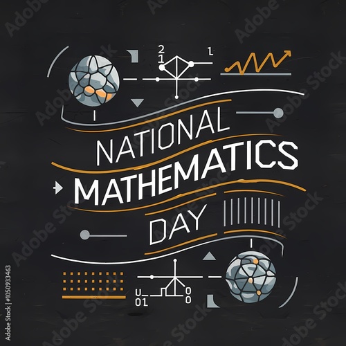 National Mathematics Day Vintage Math Symbols T-Shirt Design

