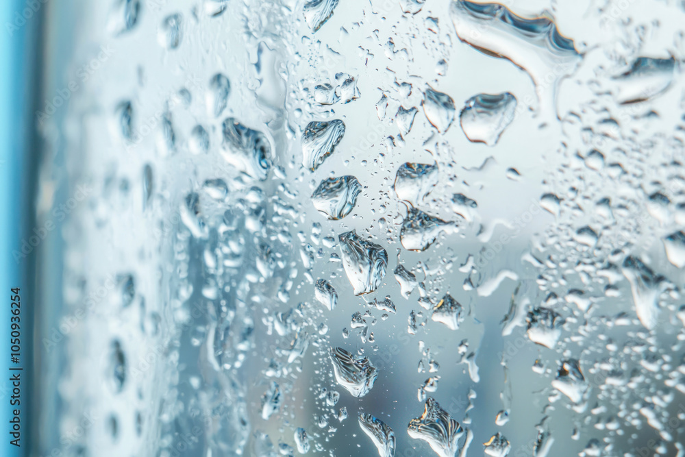 Drops of water on the glass. Abstract background. Drops of water on the glass. Abstract background.