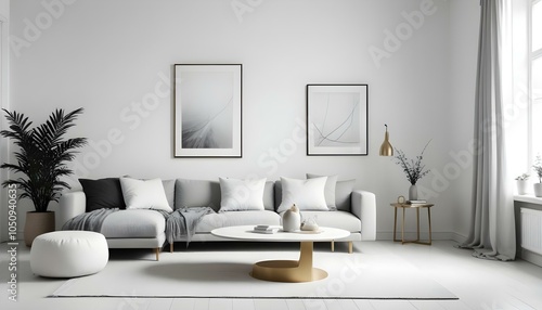 Photo interior modern design room 3d design