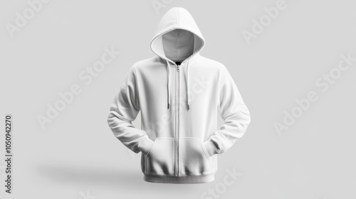 Wallpaper Mural White Hoodie Mockup - Front View Torontodigital.ca