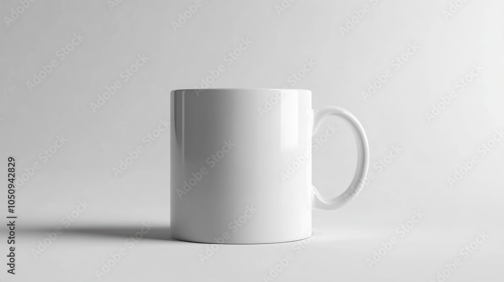 Blank White Mug on White Background Blank White Mug on White Background