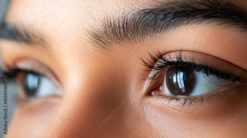 Obraz premium Close-up of a persons eyes with dark circles and heavy eyelids showing signs of exhaustion from chronic fatigue
