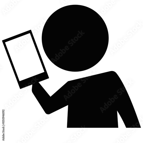 ピクトグラム「スマホで電話するひと」