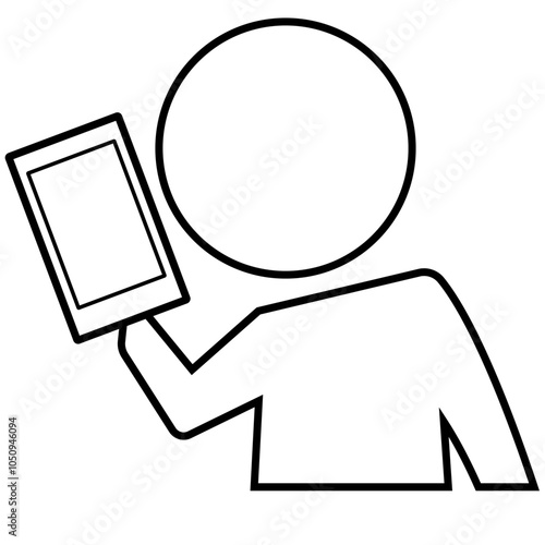 ピクトグラム「スマホで電話するひと」