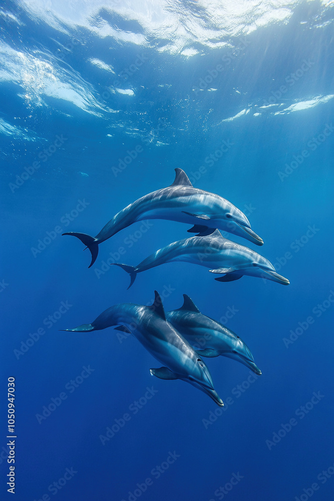 Naklejka premium dolphin in water
